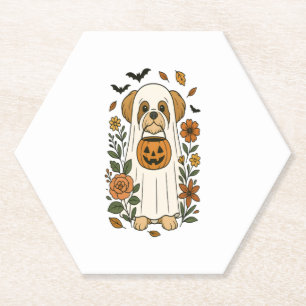 Halloween Shih Tzu mit Herbst-Blume Untersetzer