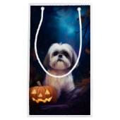 Halloween Shih Tzu mit Pumpkins Beängstigend Kleine Geschenktüte (Vorderseite)
