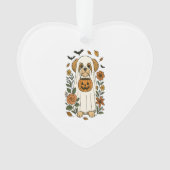Halloween Shih Tzu with Fall Flowers Ornament (Vorderseite)