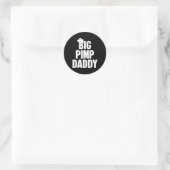 Halloween Shirt Big Pimp Daddy Pimp Kostüm Party Runder Aufkleber (Tasche)