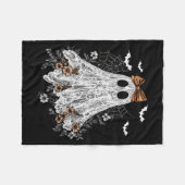 Halloween Shirt Floral Ghost Halloween Costume Gir Fleecedecke (Vorderseite (Horizontal))