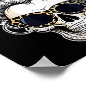 Halloween Shirt For Women Skull , Leopard Poster (Ecke)