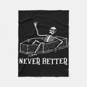 Halloween Shirt für Frauen nie besser Skelett Fu Fleecedecke