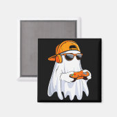 Halloween Shirt Ghost Gamer Video Gaming Boys Men Magnet (Vorderseite/Rückseite)