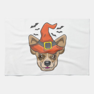 Halloween-Shirt Hexen-Chihuahua-Kostüm-Geschenk Geschirrtuch