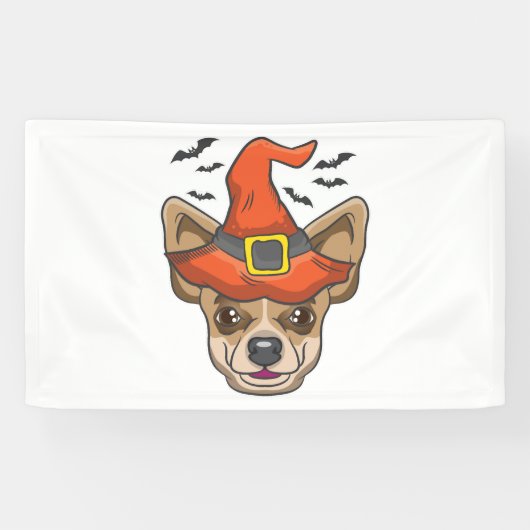 Halloween Shirt Hexenhuahua Kostümgeschenk Banner (Horizontal)