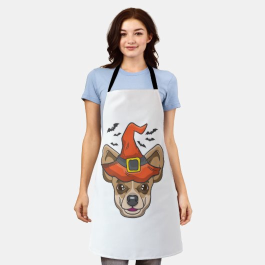 Halloween Shirt Hexenhuahua Kostümgeschenk Schürze (Getragen)