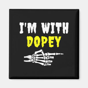 Halloween-Shirt Lustig Vintage Retro Ich bin mit D Magnet