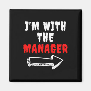 Halloween Shirt lustige Vintage Retro Ich bin mit  Magnet