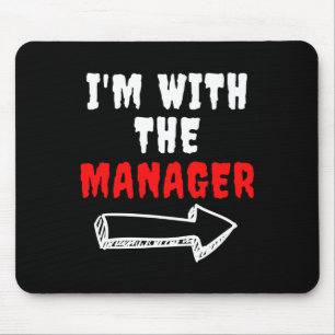 Halloween Shirt lustige Vintage Retro Ich bin mit Mousepad
