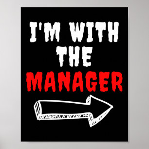 Halloween Shirt lustige Vintage Retro Ich bin mit Poster