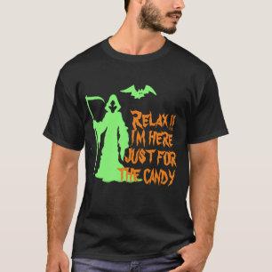 Halloween-Shirt - Sensenmann ist hier für Süßigkei T-Shirt
