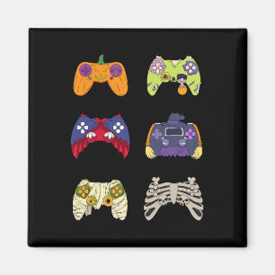 Halloween Shirt Skeleton Zombie Gaming Controller Magnet