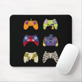 Halloween Shirt Skeleton Zombie Gaming Controller Mousepad (Mit Mouse)