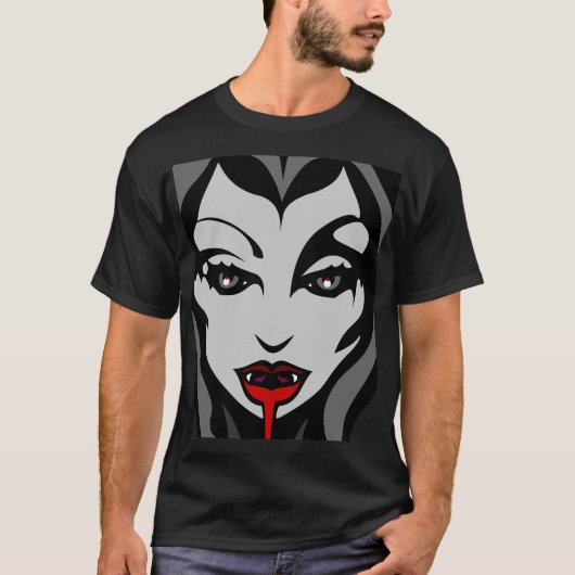 Halloween Shirt Spooky Vampire Unisex Shirt T-Shir (Vorderseite)