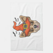 Halloween Shirt Witch Chihuahua Costume Gift Geschirrtuch (Vertikal)