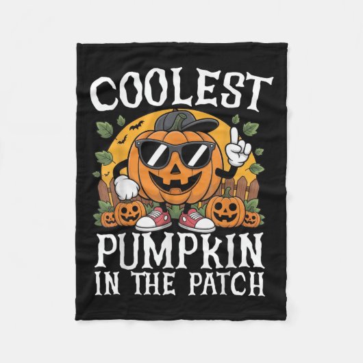 Halloween Shirts Boys And Kids Coolest Pumpkin In  Fleecedecke (Vorderseite)