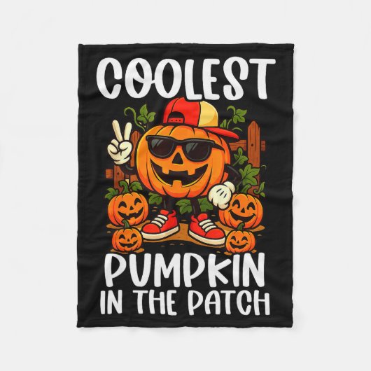 Halloween Shirts Boys And Kids Coolest Pumpkin In Fleecedecke (Vorderseite)