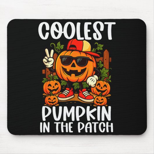 Halloween Shirts Boys And Kids Coolest Pumpkin In  Mousepad (Vorne)