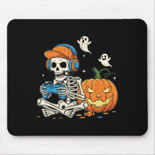 Halloween Shirts Cool Teen Boy Skeleton Gaming Men Mousepad