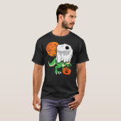 Halloween Shirts for Boys Men Dinosaur T Rex Ghost (Vorne ganz)