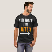Halloween Shirts For Men I'm With The Witch Funny  (Vorne ganz)