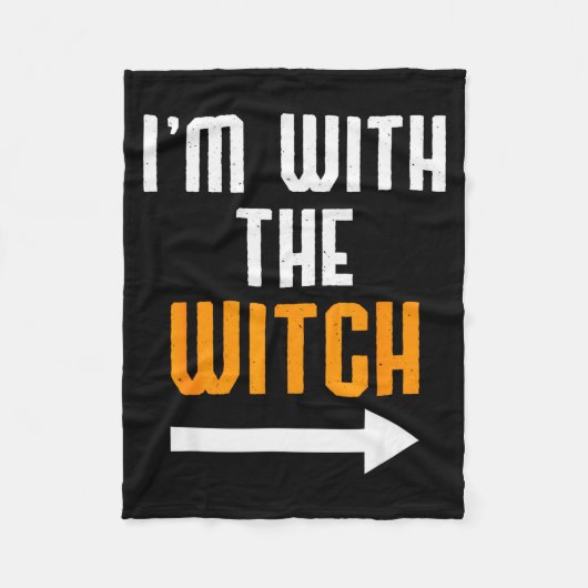 Halloween Shirts For Men I'm With The Witch Funny Fleecedecke (Vorderseite)