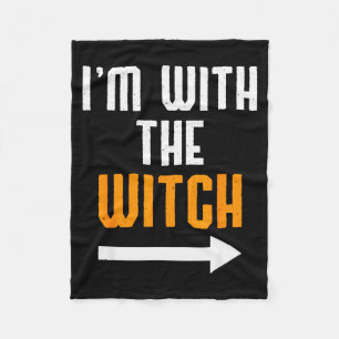 Halloween-Shirts Für Männer Ich Bin Mit Der Hexe L Fleecedecke
