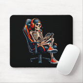 Halloween Shirts Skeleton Gamer Video Gaming Boys Mousepad (Mit Mouse)