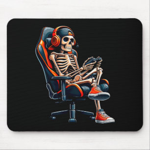 Halloween-Shirts Skelett-Gamer Videospiel-Jungen  Mousepad