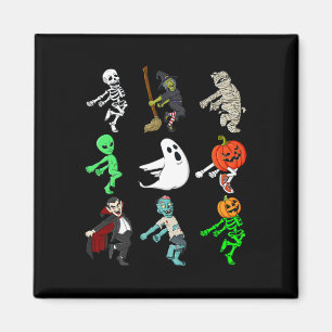 Halloween Shoot Dance Monsters Skeleton Boys Girls Magnet