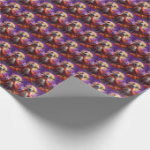 Halloween Siamese Cat Vampire Pumpkins Beängstigen Geschenkpapier (Ecke)