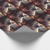 Halloween Siamkatze mit Pumpkins Beängstigend Geschenkpapier (Ecke)