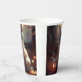 Halloween Siamkatze mit Pumpkins Beängstigend Pappbecher (Rechts)