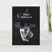 Halloween Siberian Husky Witchy Fun Karte (Vorderseite)