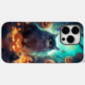 Halloween Sibirienkatze mit Kürbiskugeln Beängstig Case-Mate iPhone Hülle (Rückseite (Horizontal))