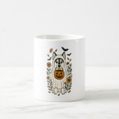 Halloween Sibirische Husky-Blume Kaffeetasse (Mittel)
