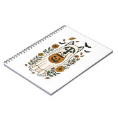 Halloween Sibirische Husky-Blume Notizblock (Linke Seite)