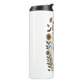 Halloween Sibirische Husky-Blume Thermosbecher (Nach links gedreht)