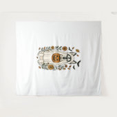 Halloween Sibirische Husky-Blume Wandteppich (Vorderseite (Horizontal))