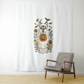 Halloween Sibirische Husky-Blume Wandteppich (Beispiel)