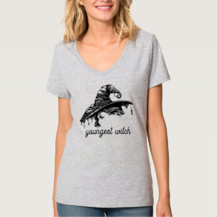 Halloween Sickerhexe, kurze Schnürsenkel, T-Shirt