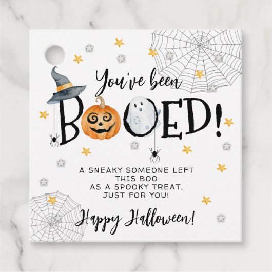 Halloween Sie wurden Booed Square Geschenkmarke Geschenkanhänger (Vorderseite)