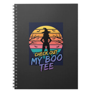 Halloween sieh dir mein Boo T-Shirt-Design an_1 Notizblock