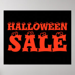 Halloween Sign, Halloween Sale Poster, Retail Poster