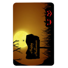 Halloween Sign mit Pumpkins - Flexible Magnet