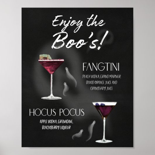 Halloween Signature Drink-Zeichen Poster (Vorne)