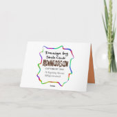 Halloween Silhouette Broom Riding Card Karte (Rückseite)