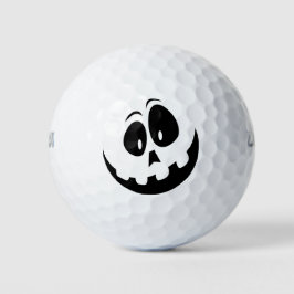 Halloween Silhouette Carved Pumpkin Golfball