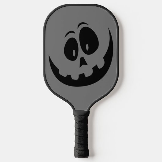 Halloween Silhouette Carved Pumpkin Pickleball Schläger (Vorderseite)